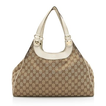 Gucci GG Canvas Charmy Medium Shoulder Bag (SHF-23740)