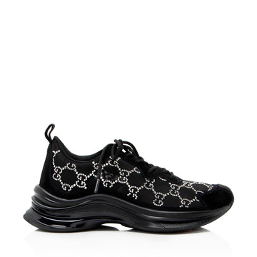 Gucci GG Canvas Crystal Run Sneakers - Size 7.5 / 37.5
