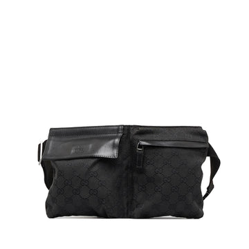 Gucci GG Canvas Double Pocket Belt Bag (SHG-9YRfAM)