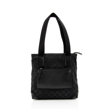 Gucci GG Canvas Front Pocket Small Tote (SHF-15969)