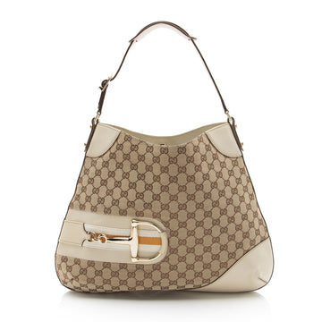 Gucci GG Canvas Hasler Large Shoulder Bag