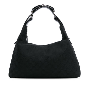 Gucci GG Canvas Horsebit Hobo (SHG-07dStE)