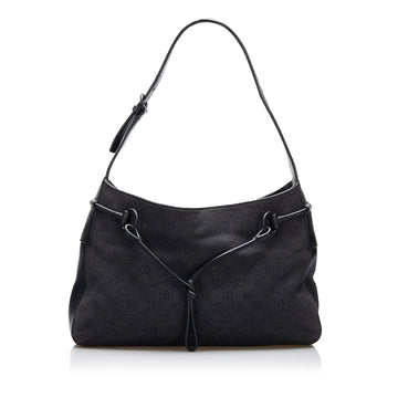 Gucci GG Canvas Horsebit Shoulder Bag (SHG-3xYnnv)
