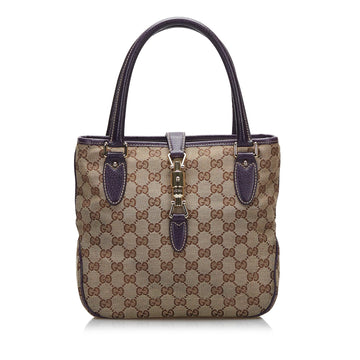 Gucci GG Canvas Jackie Piston Lock Handbag (SHG-F3Db8C)