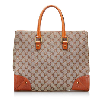 Gucci GG Canvas Nailhead Tote (SHG-ThiuAq)