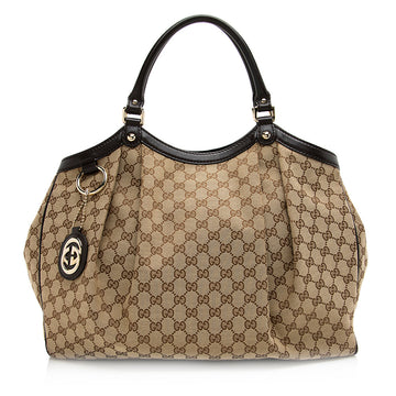 Gucci GG Canvas Sukey Large Tote (SHF-20336)