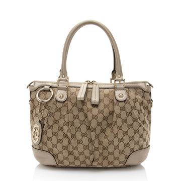 Gucci GG Canvas Sukey Medium Satchel