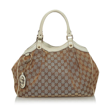 Gucci GG Canvas Sukey Tote Bag (SHG-33951)