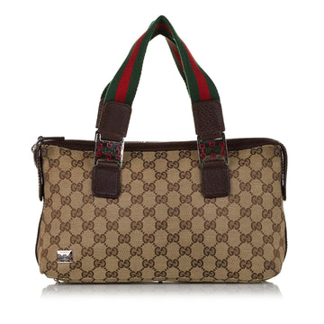 Gucci GG Canvas Web Handbag (SHG-34424)