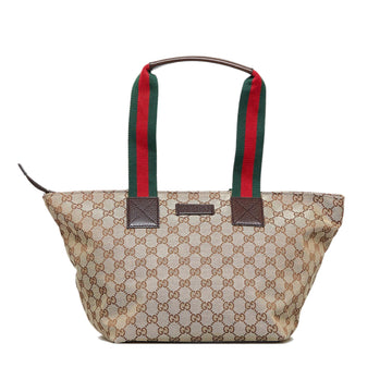 Gucci GG Canvas Web Tote (SHG-V3zgvm)