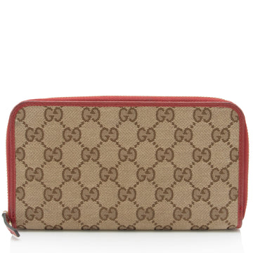 Gucci GG Canvas Zip Around Wallet (SHF-pjF8AV)