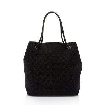 Gucci GG Denim Gifford Medium Tote (SHF-Z5HiOr)