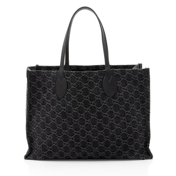 Gucci GG Denim Ophidia Large Tote