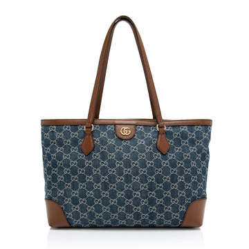 Gucci GG Denim Ophidia Medium Tote (SHF-DAKiQf)