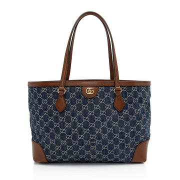 Gucci GG Denim Ophidia Medium Tote (SHF-mPOLzg)