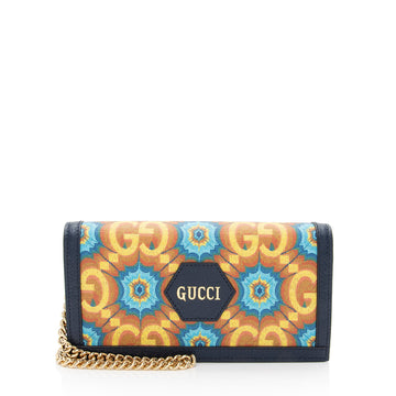 Gucci GG Kaleidoscope Canvas 100th Anniversary Chain Wallet