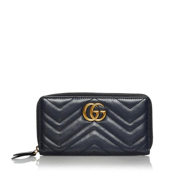 Gucci GG Marmont Matelasse Leather Zip Around Wallet (SHG-35055)