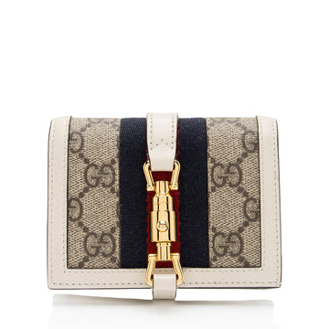 Gucci GG Supreme 1961 Jackie Card Case Wallet (SHF-Roet5l)