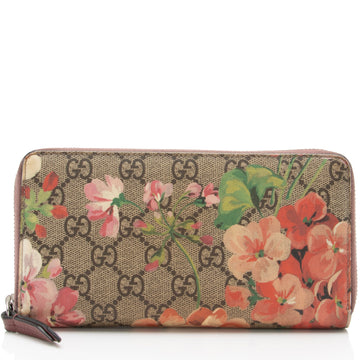 Gucci GG Supreme Blooms Zip Around Wallet (SHF-MVC9KR)