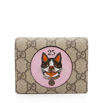 Gucci GG Supreme Bosco Patch Card Case