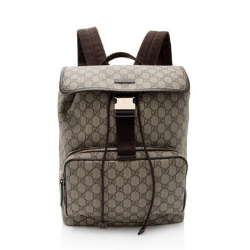 Gucci GG Supreme Buckle Backpack (SHF-143x2E)