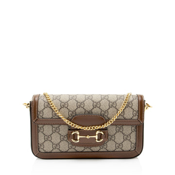 Gucci GG Supreme Chain Horsebit 1955 Small Shoulder Bag