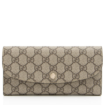 Gucci GG Supreme Continental Flap Wallet (SHF-J4rYyN)
