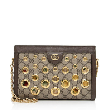 Gucci GG Supreme Eyelet Ophidia Small Chain Shoulder Bag (SHF-20pOYc)