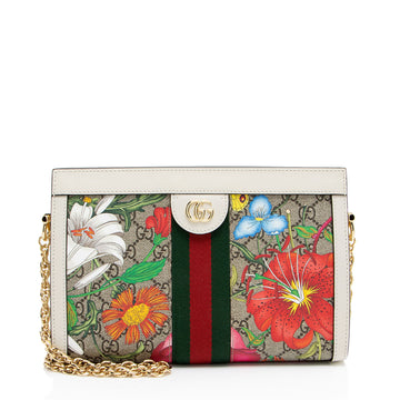 Gucci GG Supreme Flora Ophidia Shoulder Bag