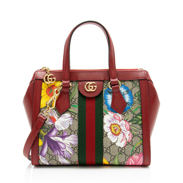 Gucci GG Supreme Flora Ophidia Small Tote