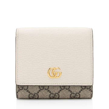 Gucci GG Supreme GG Marmont Compact Wallet (SHF-f4pbRS)