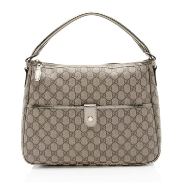 Gucci GG Supreme Pocket Hobo (SHF-hYDufh)
