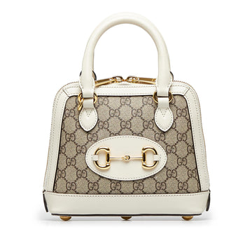 Gucci GG Supreme Mini Horsebit 1955 Satchel (SHG-Ah0ZmR)