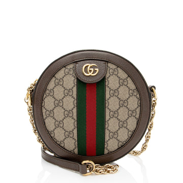Gucci GG Supreme Ophidia Round Mini Shoulder Bag