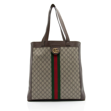 Gucci GG Supreme Ophidia Soft Vertical Large Tote (SHF-rk7fHN)