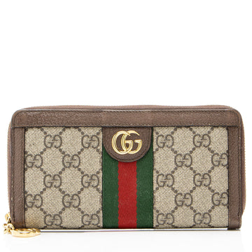 Gucci GG Supreme Ophidia Zip Around Wallet