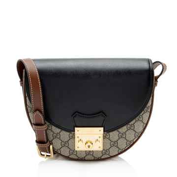 Gucci GG Supreme Padlock Saddle Small Shoulder Bag