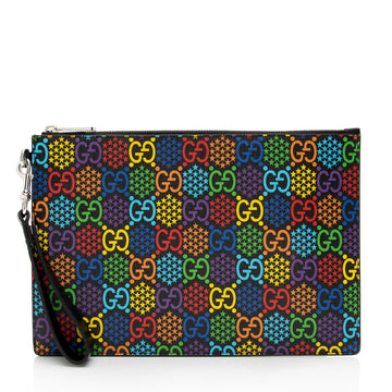 Gucci GG Supreme Psychedelic Zip Wristlet (SHF-10xPKj)