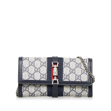 Gucci GG Supreme Web Jackie 1961 Wallet On Chain (SHG-fgnUxC)