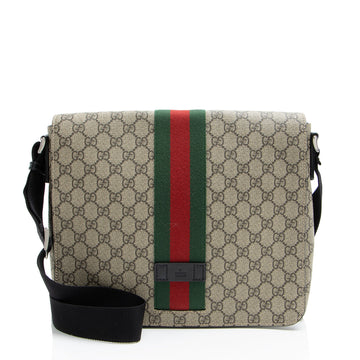 Gucci GG Supreme Web Flap Messenger
