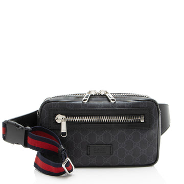Gucci GG Supreme Web Zip Belt Bag
