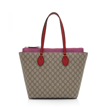 Gucci GG Supreme Zip Tote (SHF-4hpfA5)