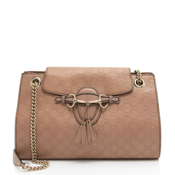 Gucci Guccissima Leather Emily Large Shoulder Bag