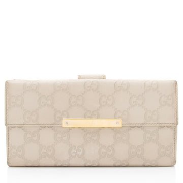 Gucci Guccissima Leather Flap Continental Wallet