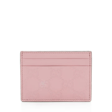 Gucci Guccissima Leather Signature Card Case