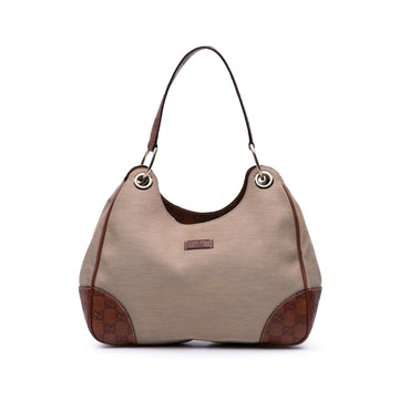 Gucci Guccissima Trimmed Canvas Colbert Shoulder Bag