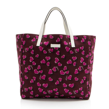 Gucci Heartbeat Canvas Shopper Tote (SHF-Bq2wXL)