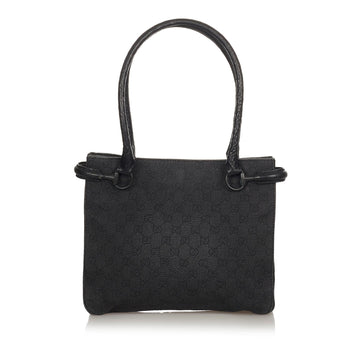 Gucci Horsebit Canvas Shoulder Bag (SHG-7Ier59)