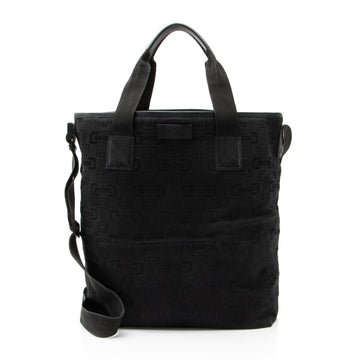 Gucci Horsebit Canvas Tall Tote