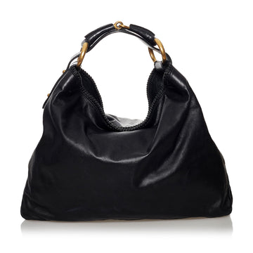 Gucci Horsebit Hobo Leather Tote (SHG-30946)